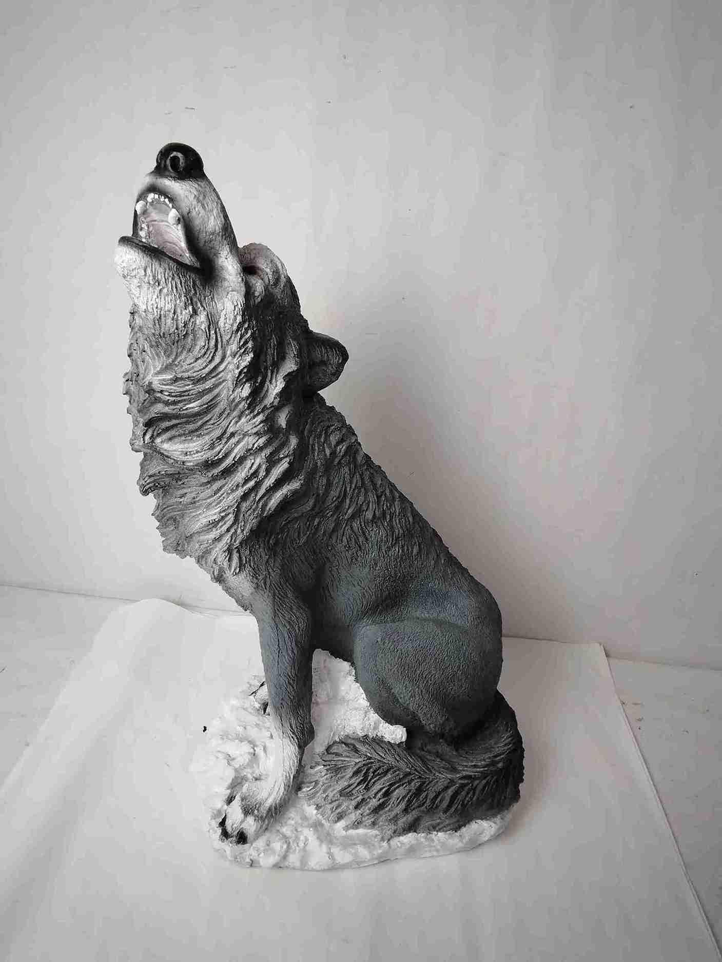 Фигура Волк сидит 53см, полистоун арт.ФП282 по цене 