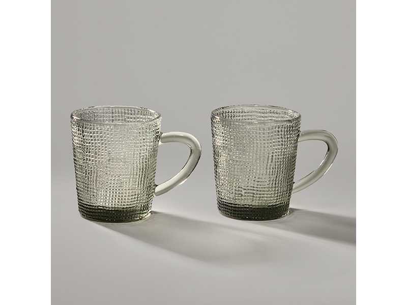 Набор кружек Темпо 2шт 250мл серый, стекло арт.355-380 по цене 