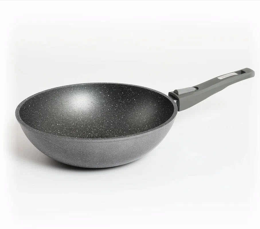 Сковорода Вок со съемной ручкой литая ТМ Мечта АП Гранит 28см арт.078802 по цене 