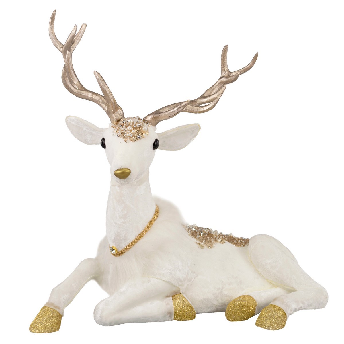 Сувенир Олень лежащий белый арт.к000026934 по цене 