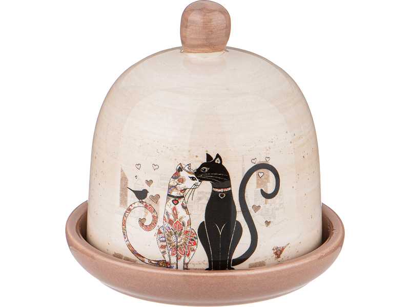 Лимонница Агнесс Парижские коты 9x9см, керамика арт.358-1909 по цене 