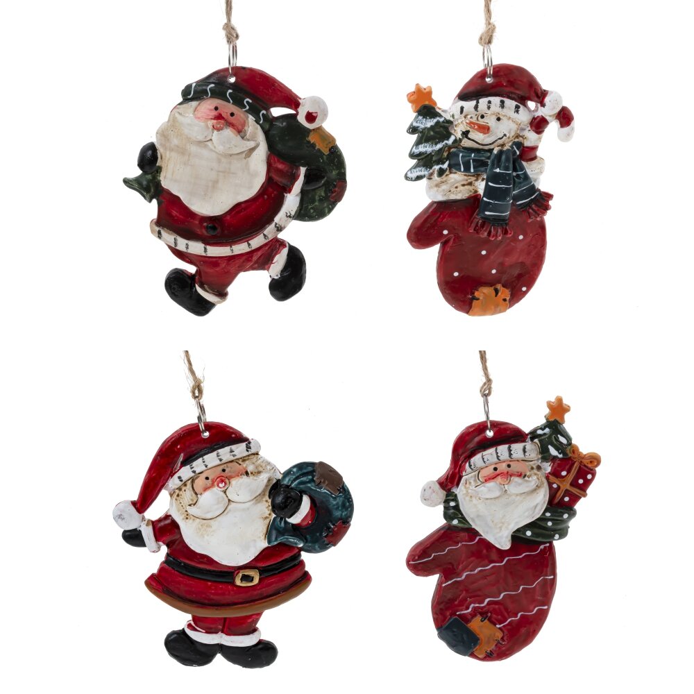 Изделие декоративное подвесное Дед Мороз/Снеговик 7х0,5х8см 4в. арт.809120 по цене 