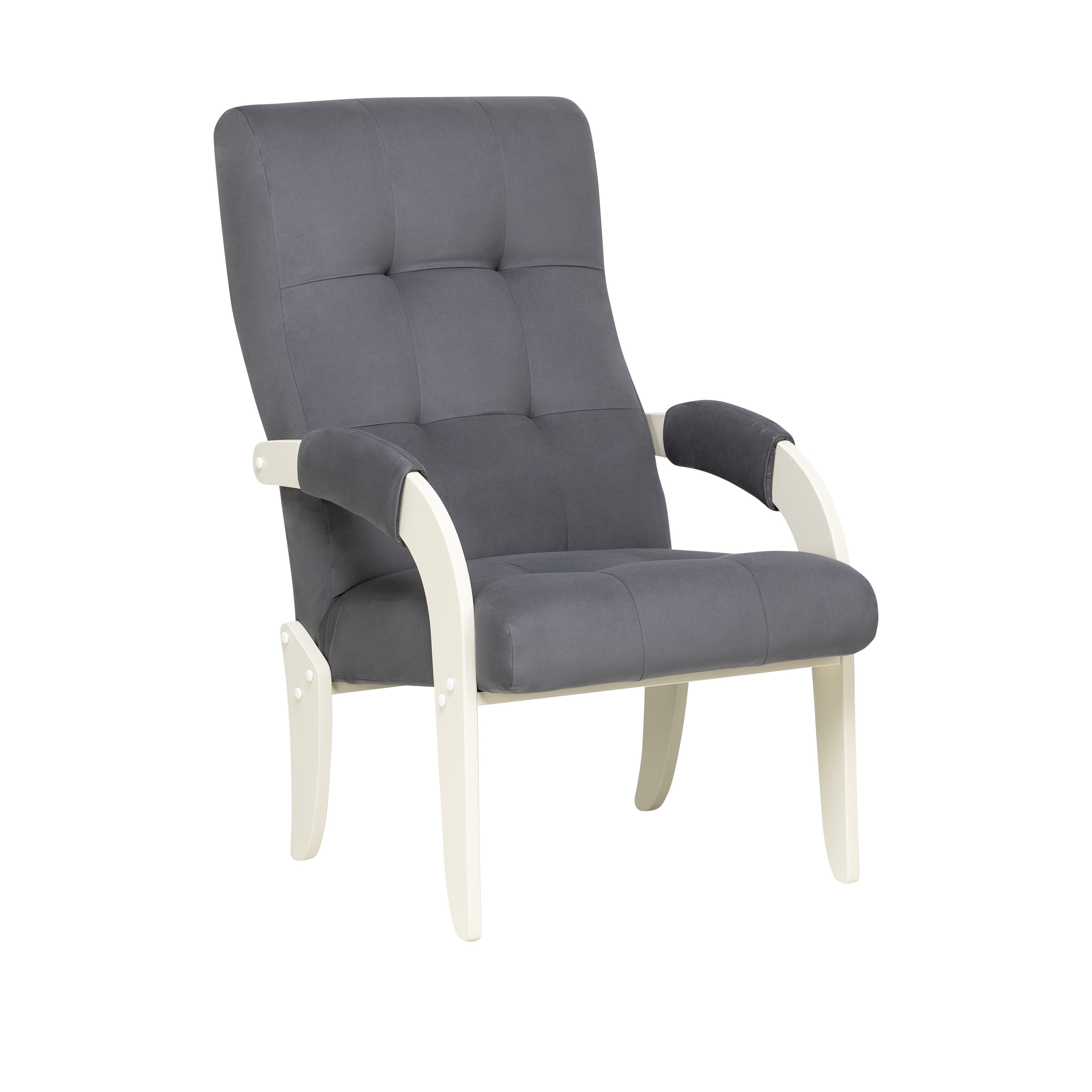 Кресло Лесет Спринг, слоновая кость/серый 530х480х680см по цене 