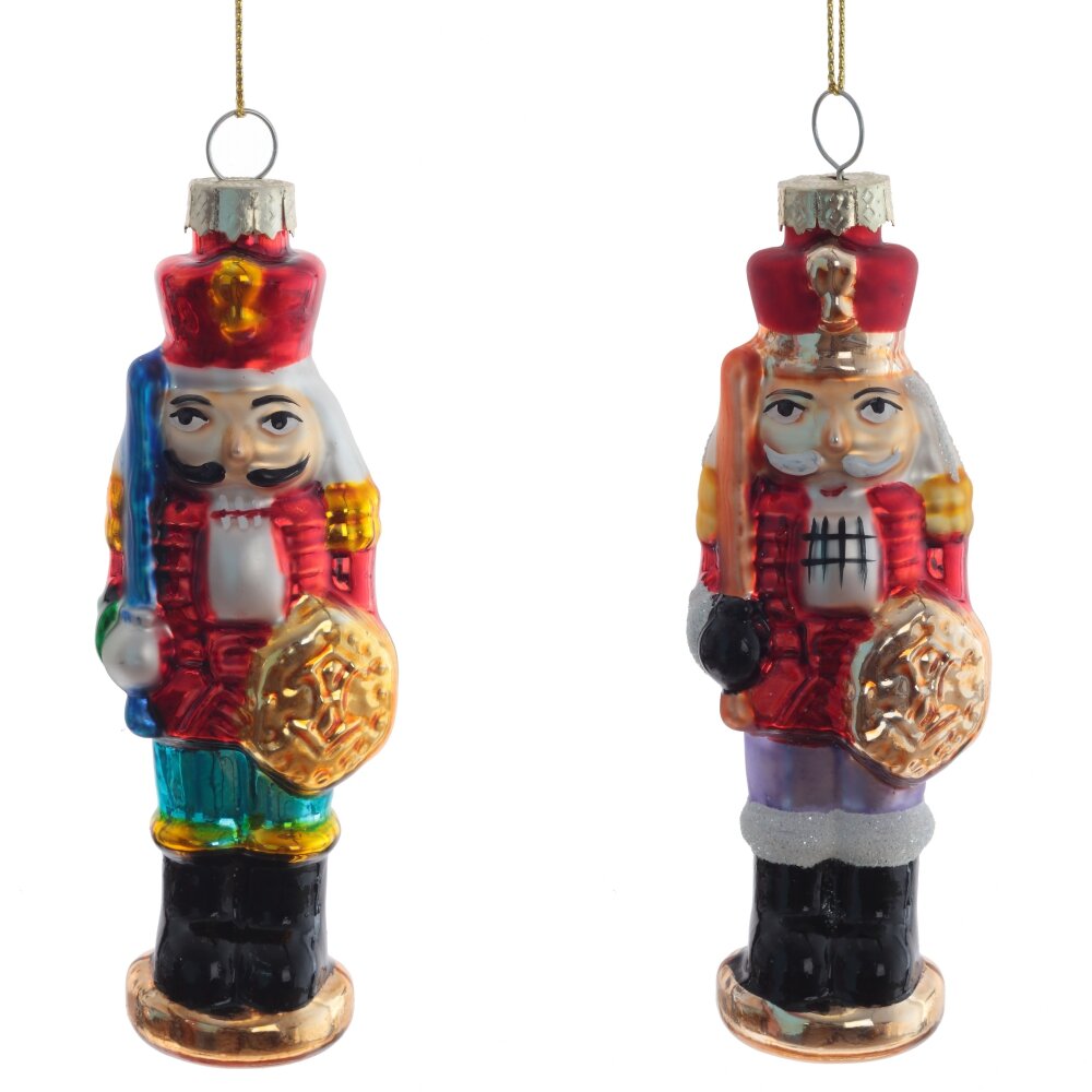 Украшение новогоднее Солдатик 4х3х12см 2в., стекло арт.805733 по цене 