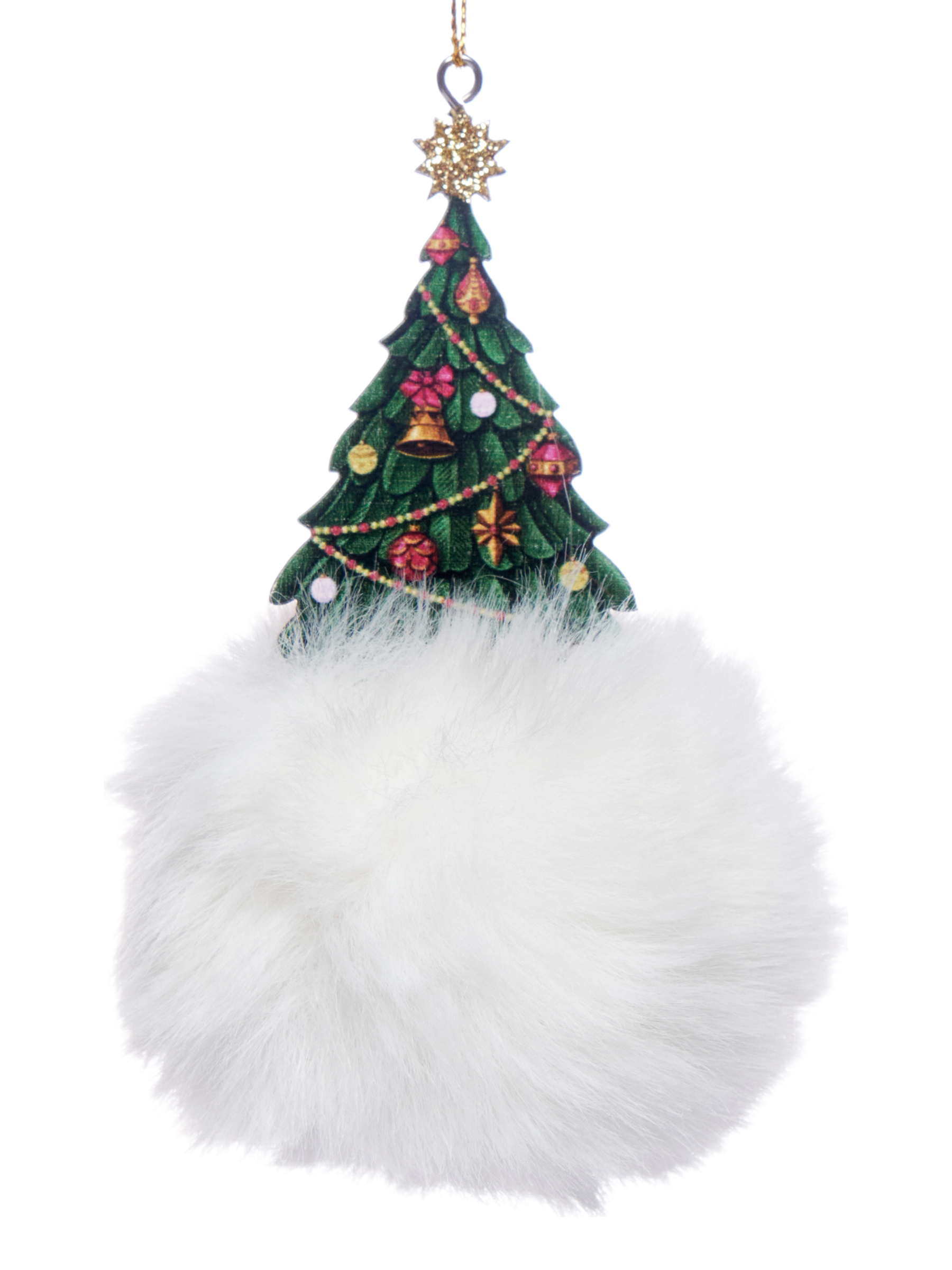 Украшение новогоднее Елочка 10,6x6x6см, дерево арт.92569 по цене 