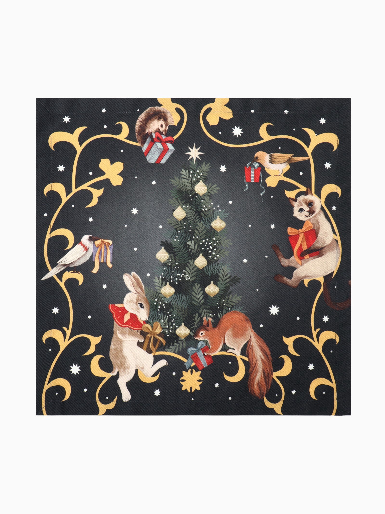 Набор сервировочных салфеток Этель Сказка 40×40см 4шт, хлопок арт.10554211 по цене 