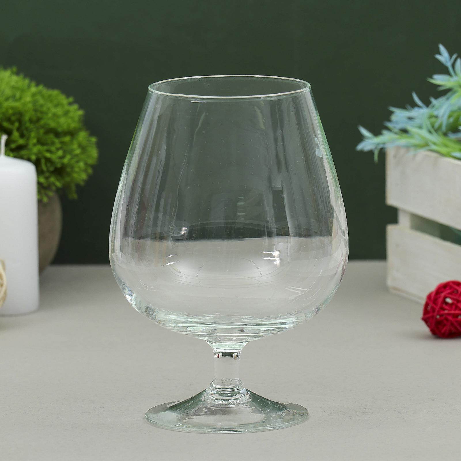 Ваза Бренди бокал на ножке 1л, стекло арт.758522 по цене 