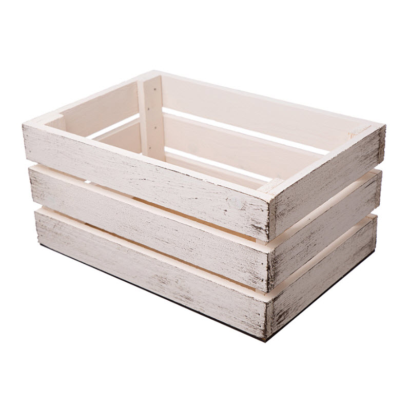 Ящик Прованс дерево 30х20х14см, бежевый по цене 