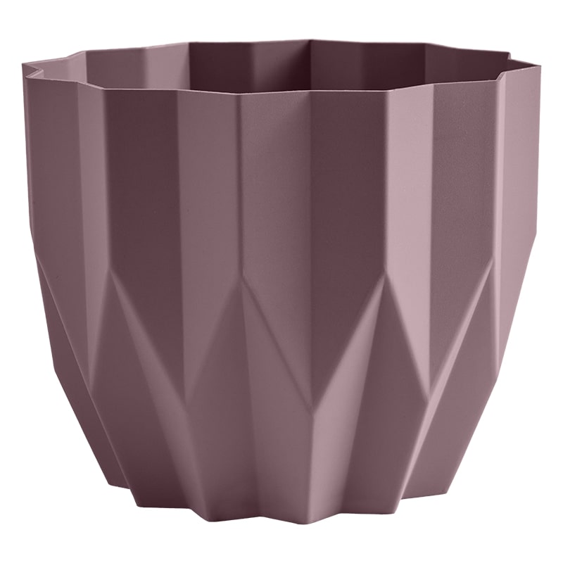 Кашпо Геометрия 0,8л Пыльная роза пластик арт.КШ-4114 по цене 