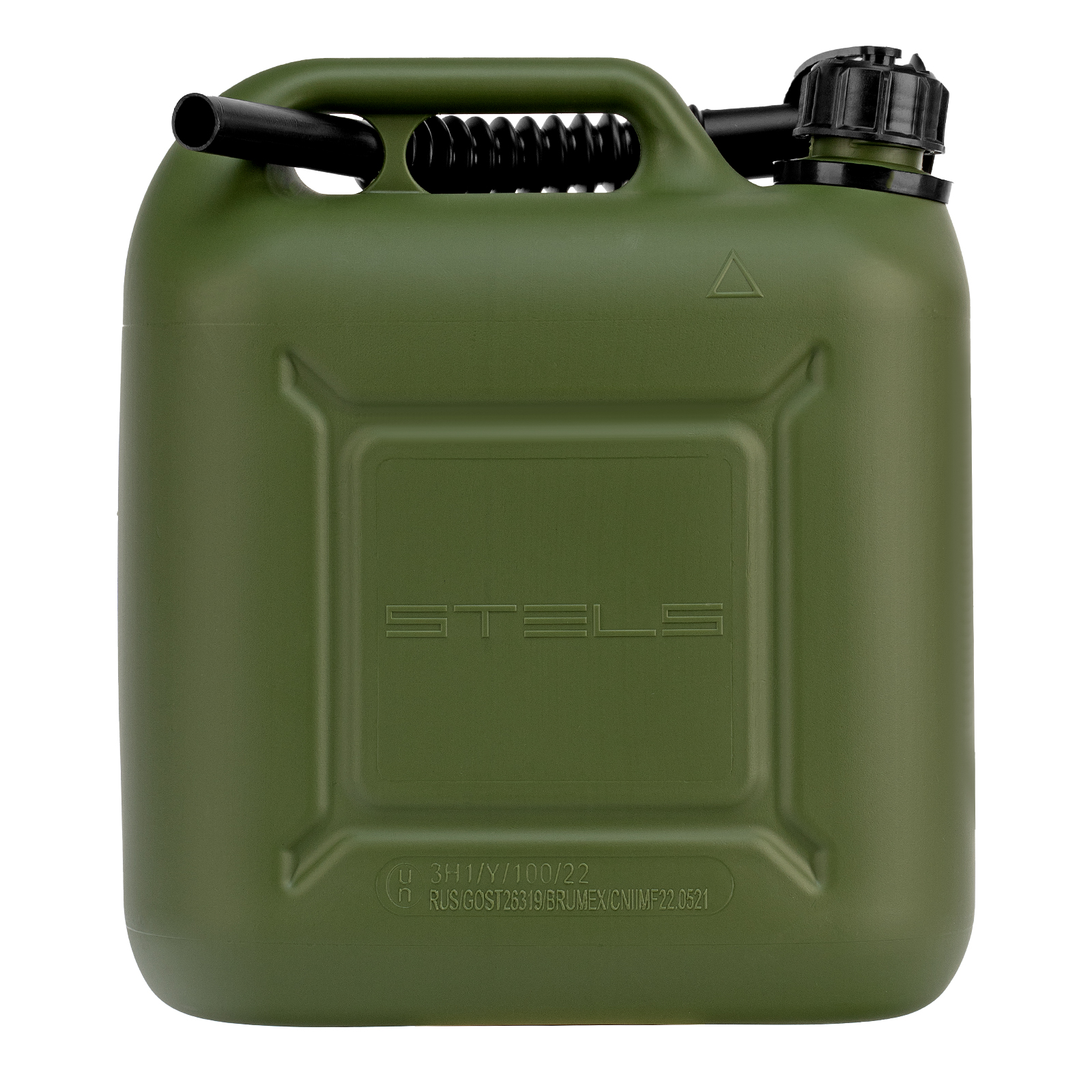 Канистра для гсм вертикальная, 10 л., пластиковая, усиленная Стелс по цене 