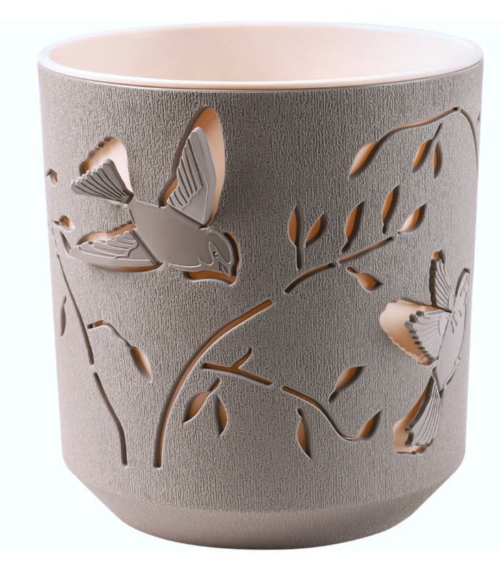 Кашпо Колибри 1,25л Мокачино-Пудра арт.КШ-4645 по цене 