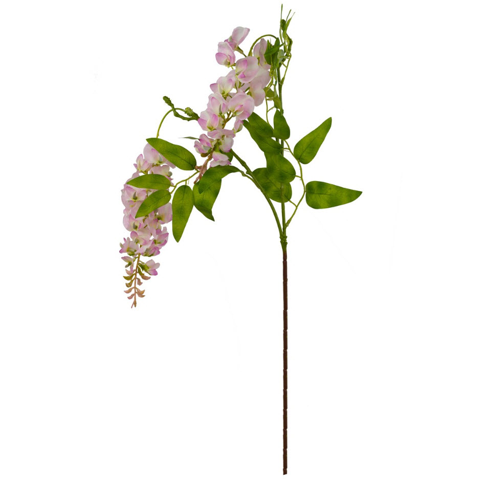 Цветок искусственный Глициния 95см, розовый по цене 