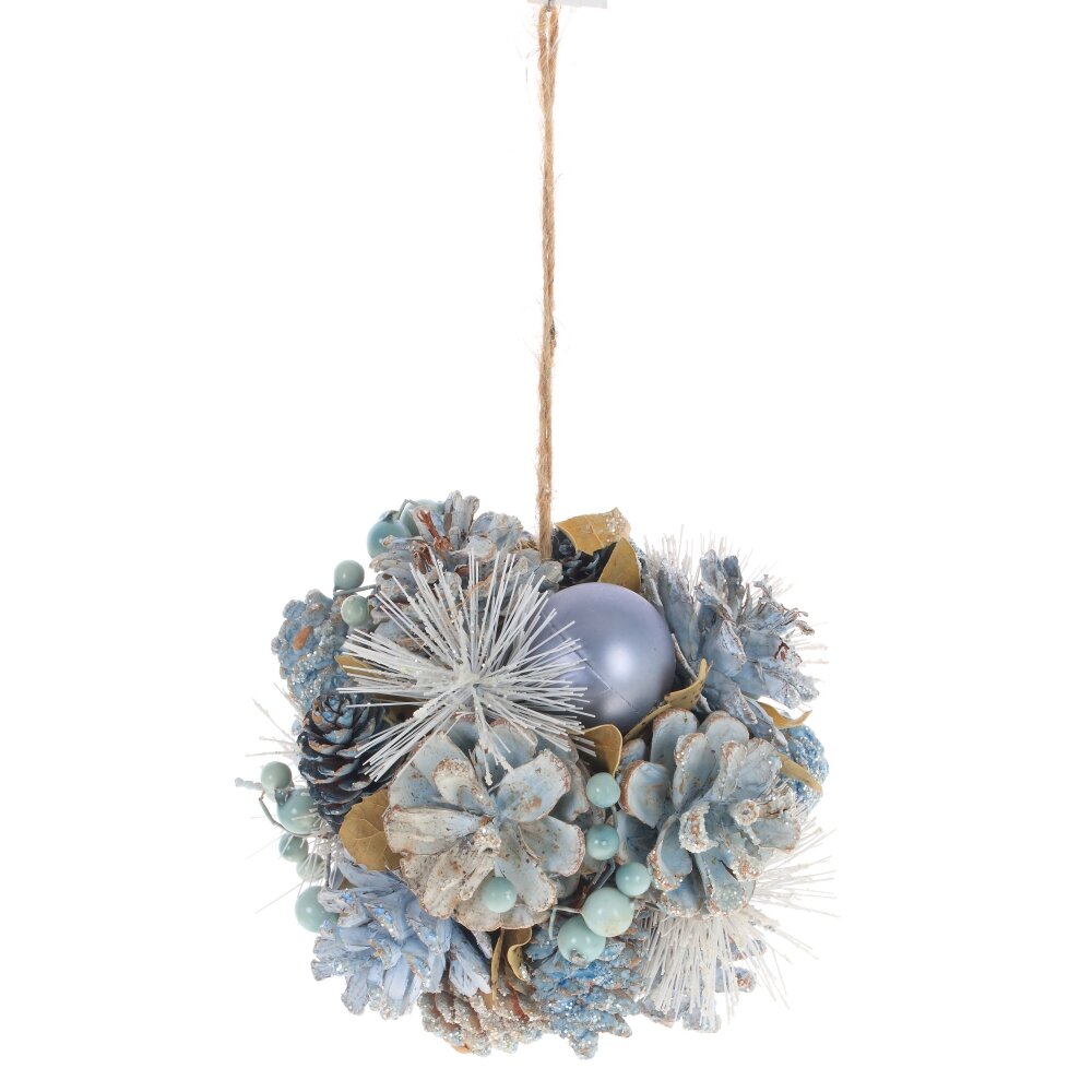 Изделие декоративное Шар заснеженный 15х15х13см по цене 