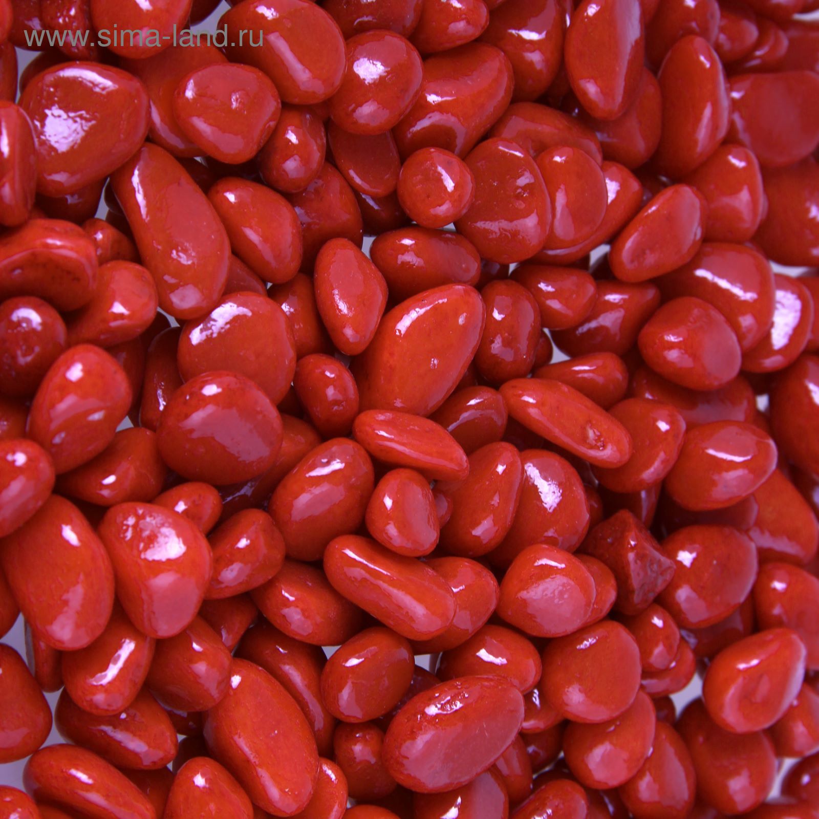 Грунт декоративный Галька красная 800г фр 8-12мм арт.1198696 по цене 