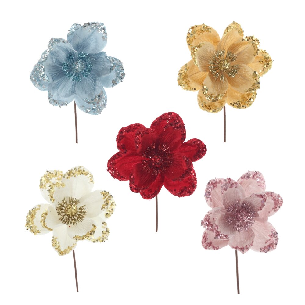 Цветок искусственный Магнолия 5х15х25см 5в. арт.822348 по цене 