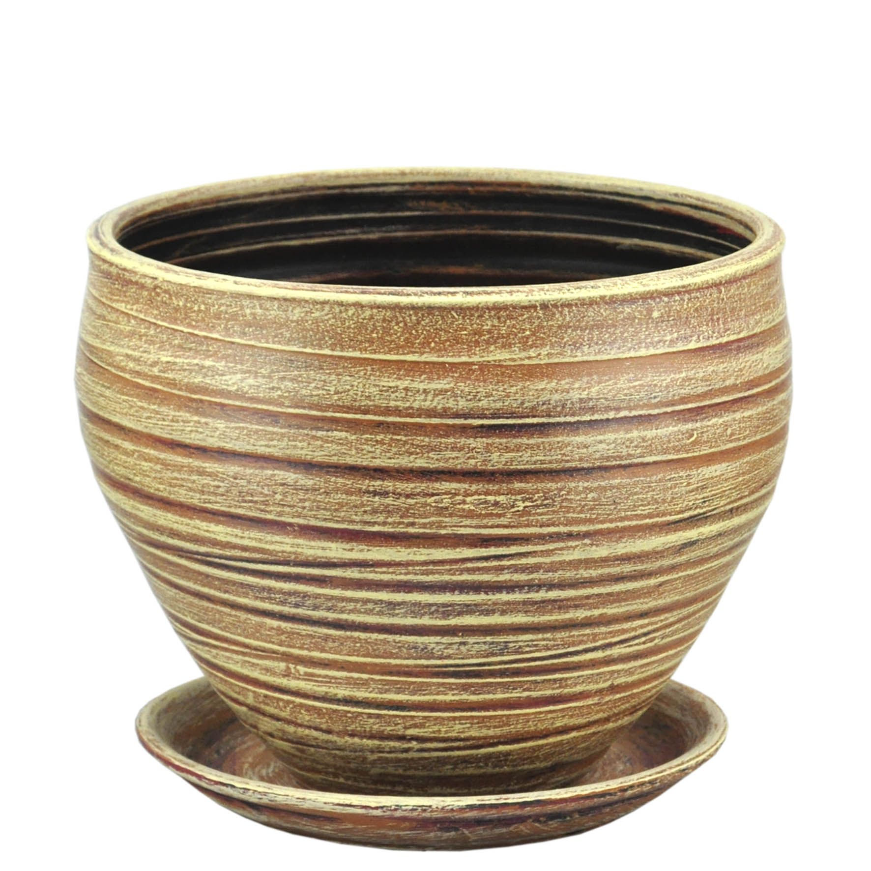 Горшок классика Модерн 20см 3л керамика, бежевый арт.667154 по цене 