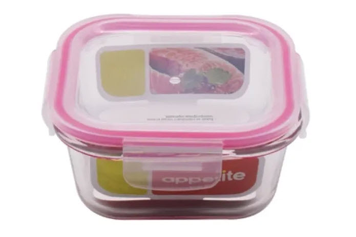 Контейнер 800мл розовый ТМ Аппетит, стекло арт.SL800SF по цене 