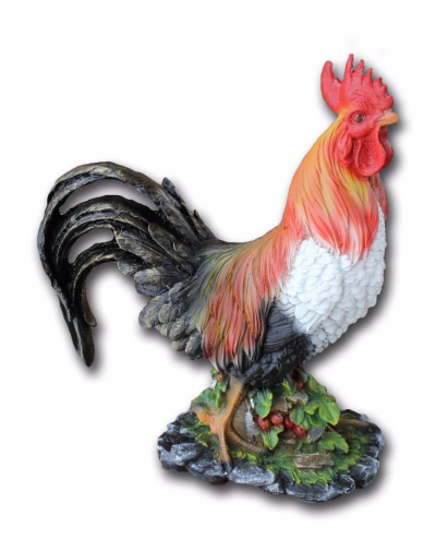 Фигура Петух на бочке 45х39х17см полистоун арт.F028 по цене 