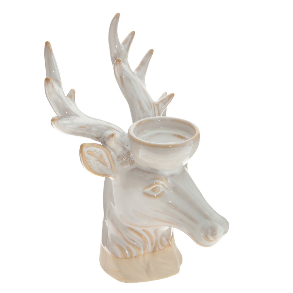 Подсвечник Олень фарфор белый 12х15х18см арт.776316 по цене 