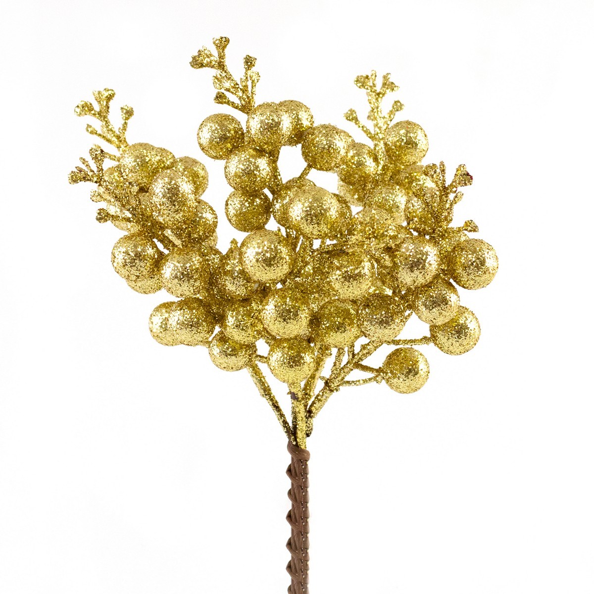 Набор веток с ягодами на вставках 6шт H19см  золотой к000023464 по цене 