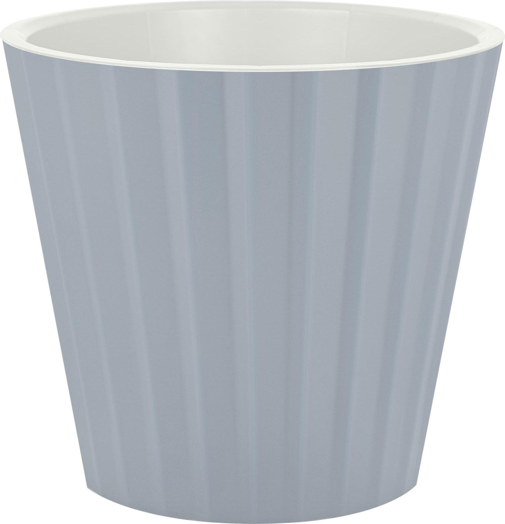 Кашпо ИнГрин Санд 16см 2л c дренажной вставкой, утренний туман по цене 