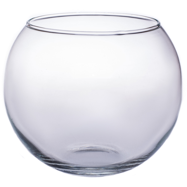 Ваза Шаровая, стекло, 2л, D15,7xH13 см по цене 