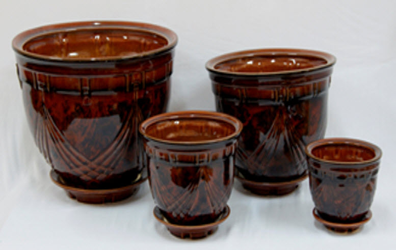 Горшок Мирида №2 20х25см 5л коричневый, керамика арт.10004003 по цене 