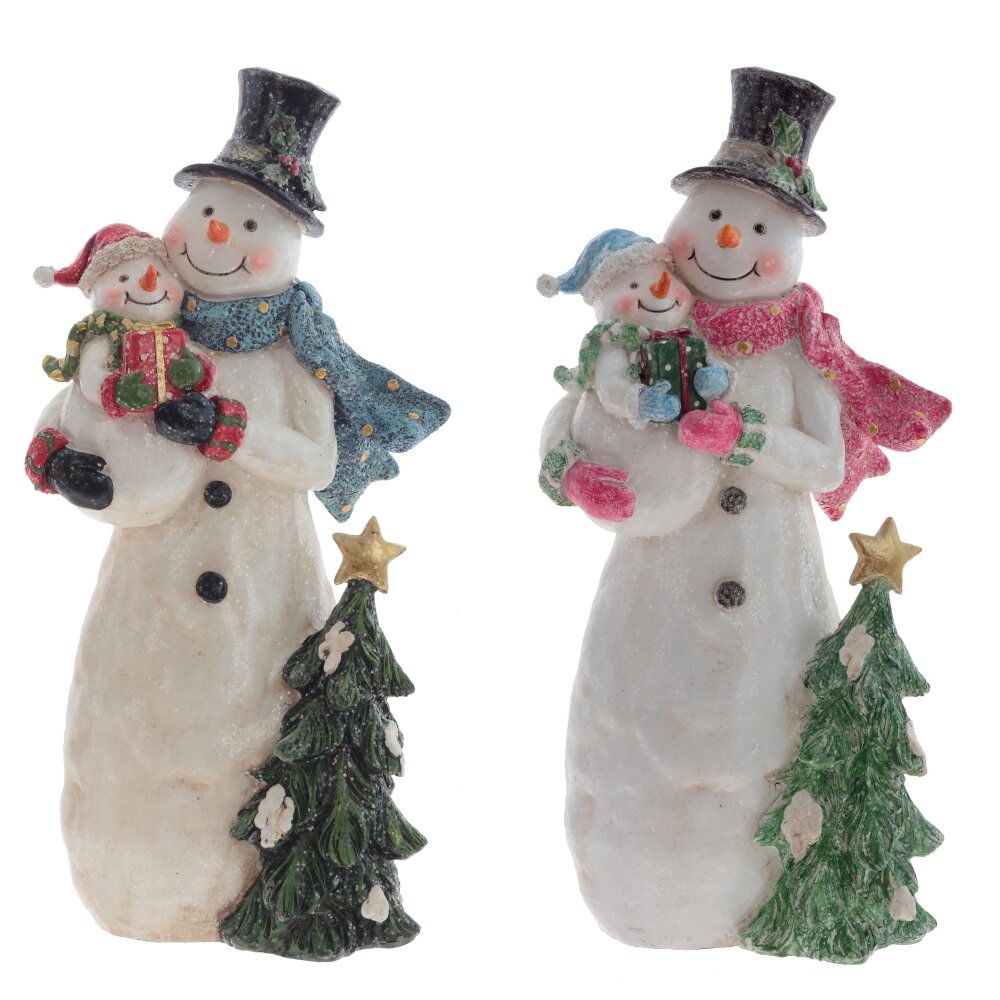 Фигурка декоративная Снеговик 16х10х31см 2в. арт.805376 по цене 