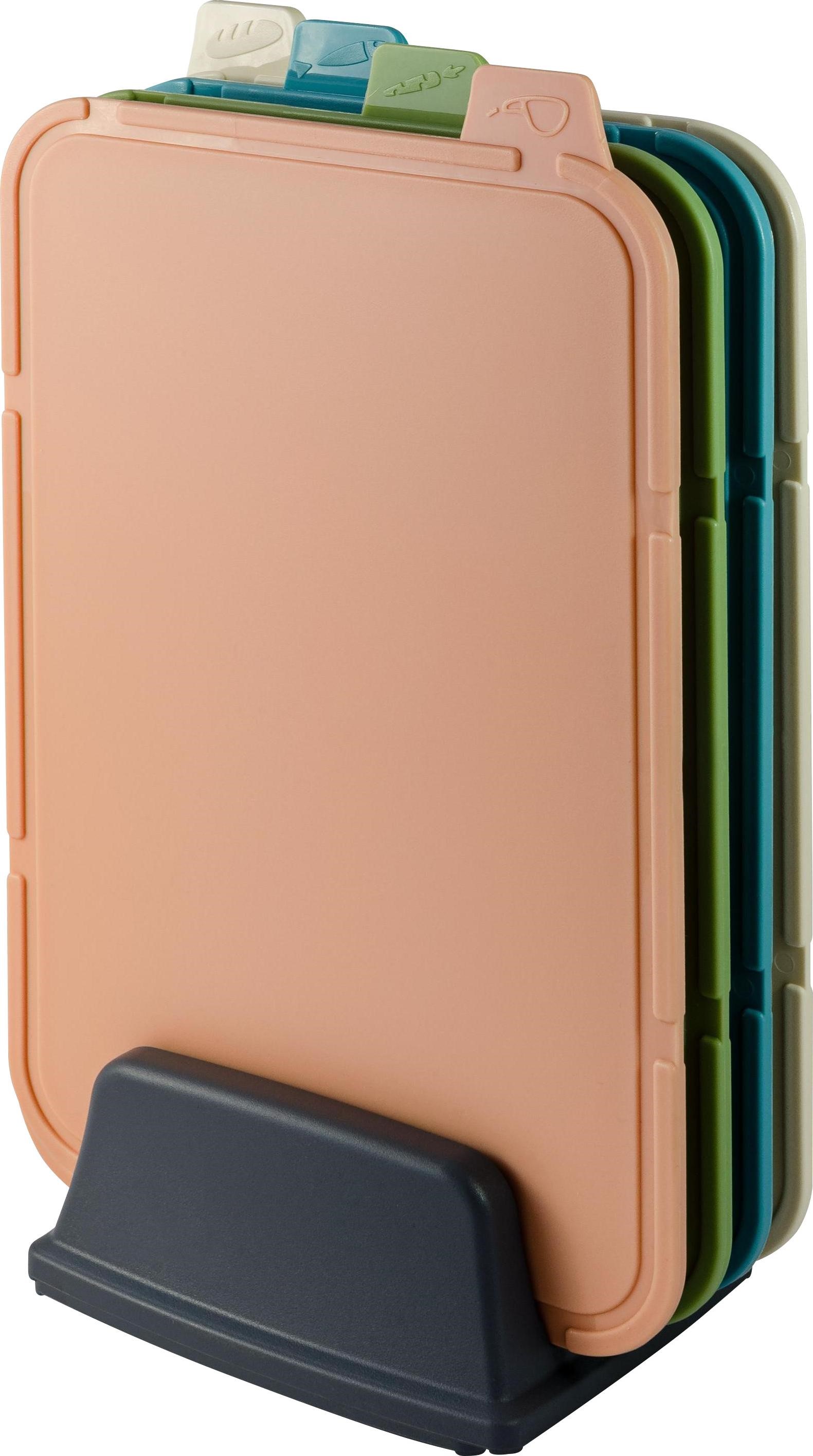 Набор досок разделочных Пласт Тайм Стокгольм на подставке 4шт микс по цене 