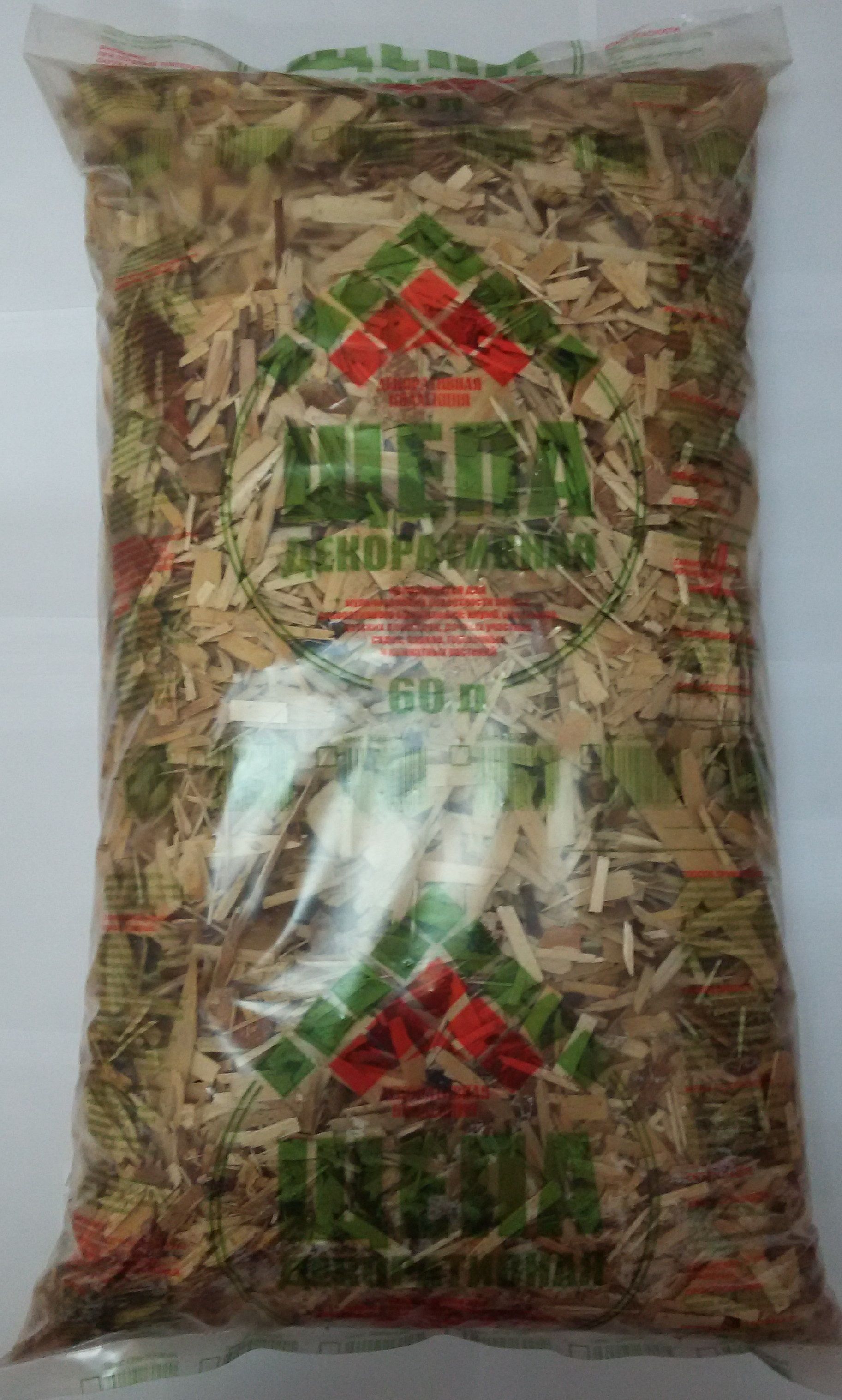 Щепа декоративная ДК натуральная 60л по цене 