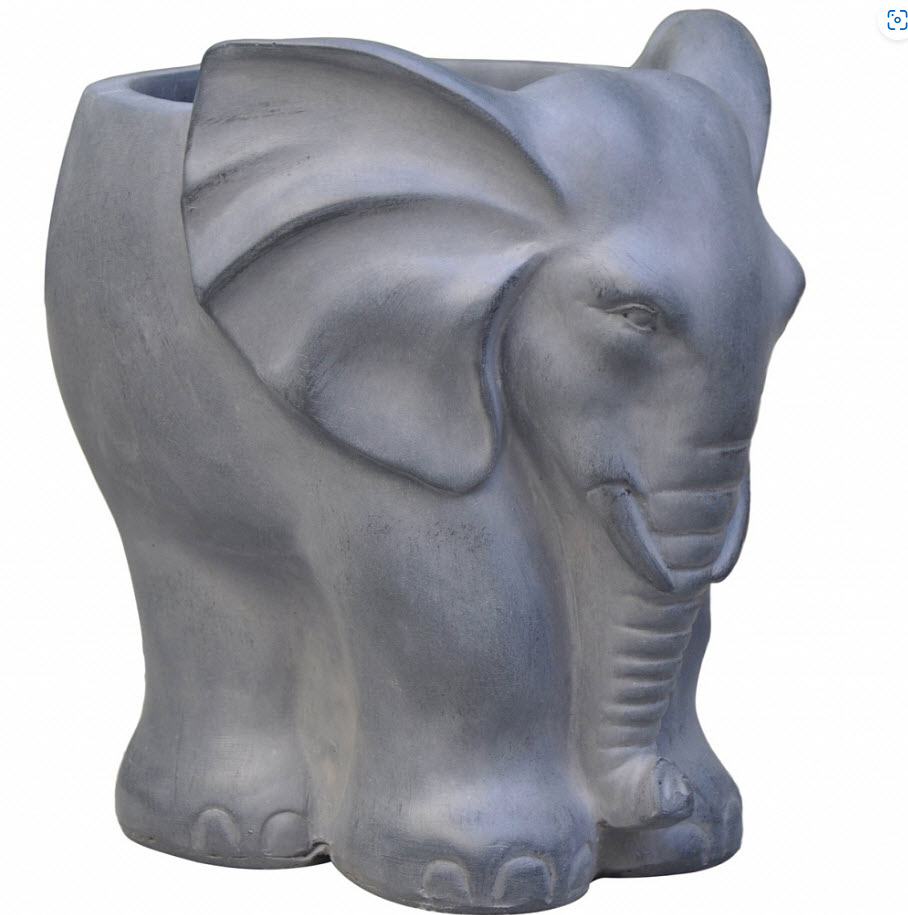 Кашпо Слоник 5,6л файберстоун, серый арт.ELPHT-ONE-LG-27 по цене 