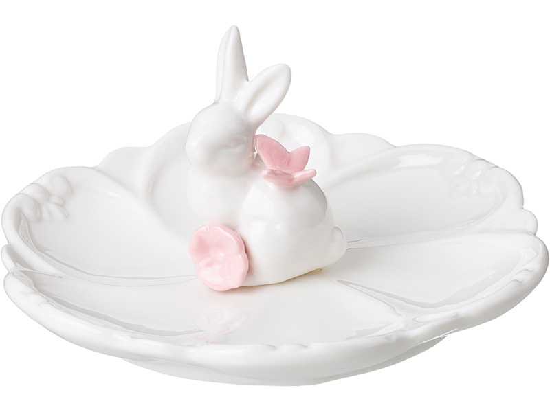 Подставка для мелочей Зайчик 15х15х7,5см, керамика арт.146-2011 по цене 