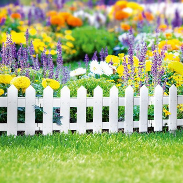 Ограждение декоративное Палисадник, белое 0,2х1,9м по цене 