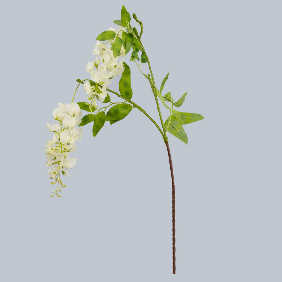 Цветок искусственный Глициния 95см, белый по цене 