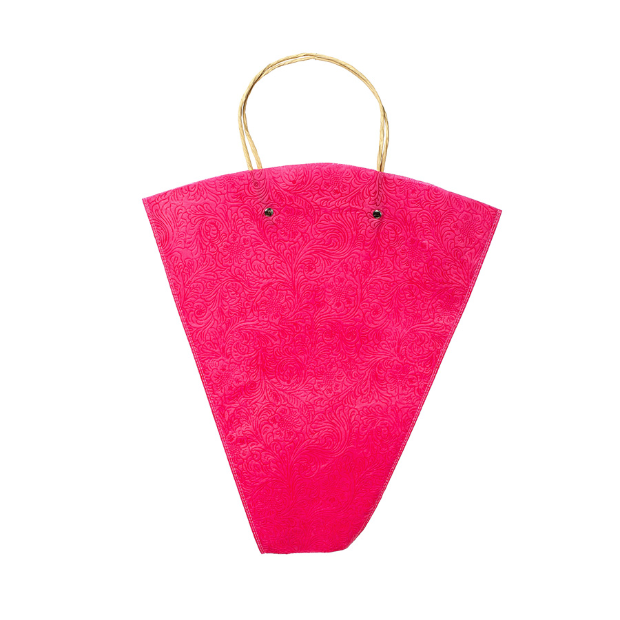 Пакет для цветов с ручками (фетр) 40х12х45см, малиновый арт.д000002588 по цене 