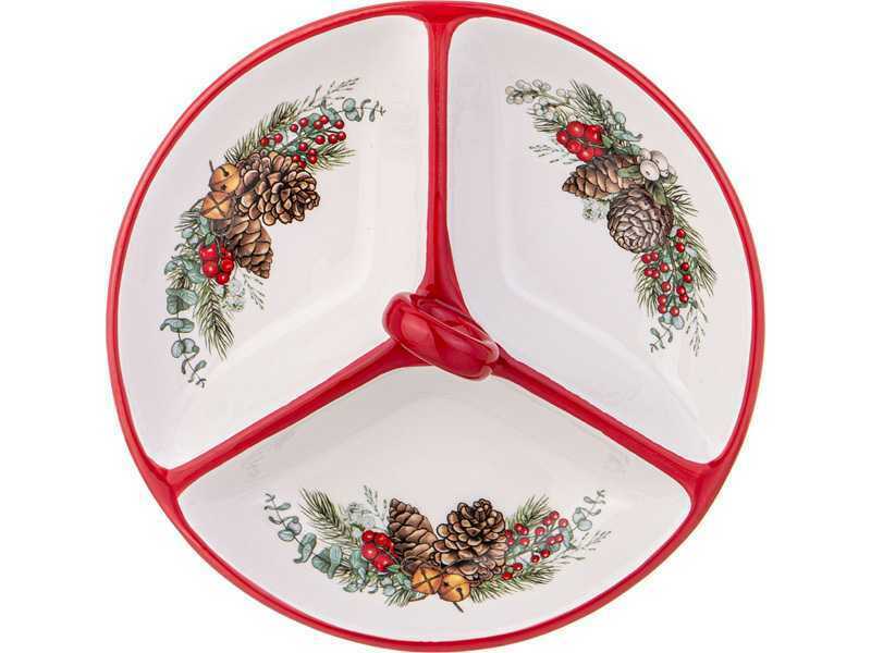 Менажница Агнесс Празднование 22х7,7см, керамика арт.358-2259 по цене 