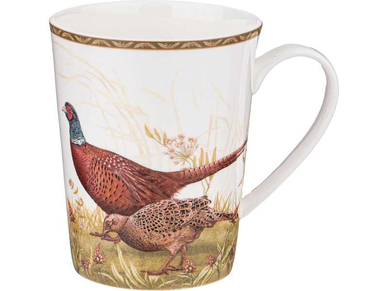 Кружка Лефард Охота фазаны фарфор белый 480мл по цене 