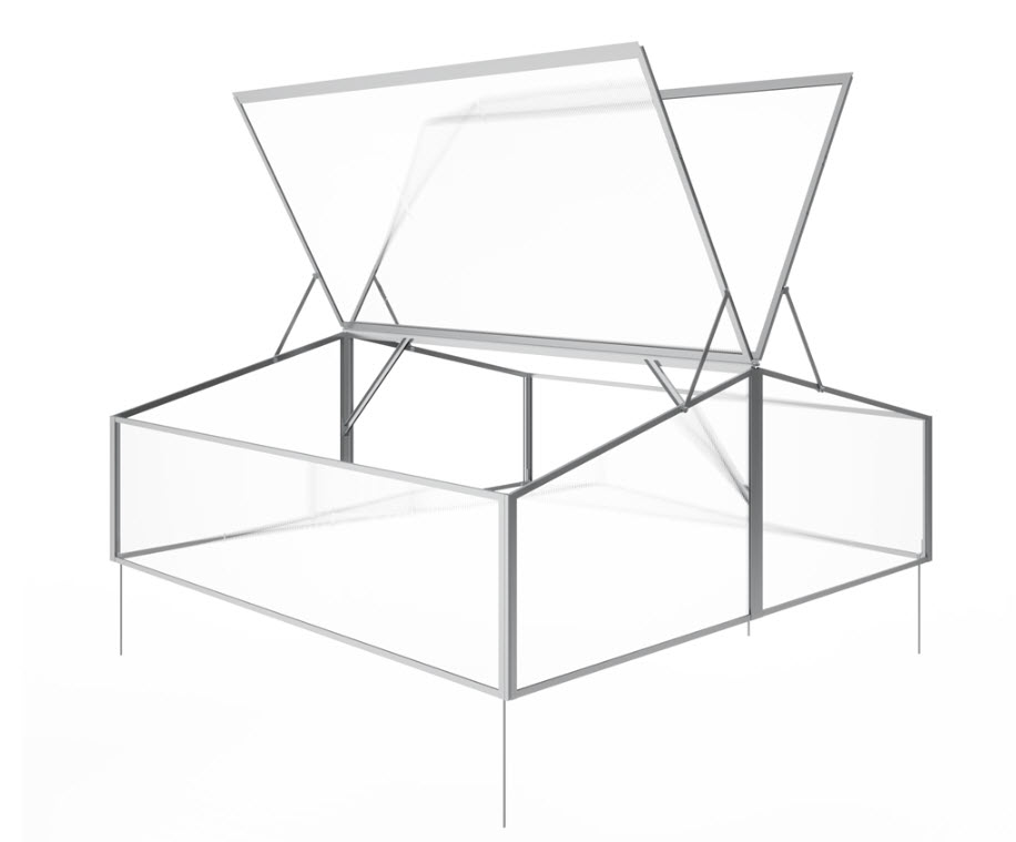 Теплица мини Мой сад 27×97×95 см, алюм, поликарбонат, Клесто/Klesto GH95 по цене 