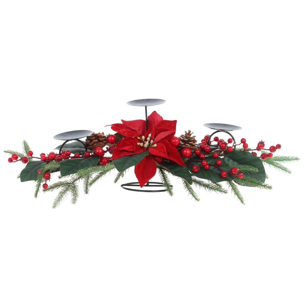 Подсвечник Новогодний на 3 свечи 82х29х22см арт.774357 по цене 