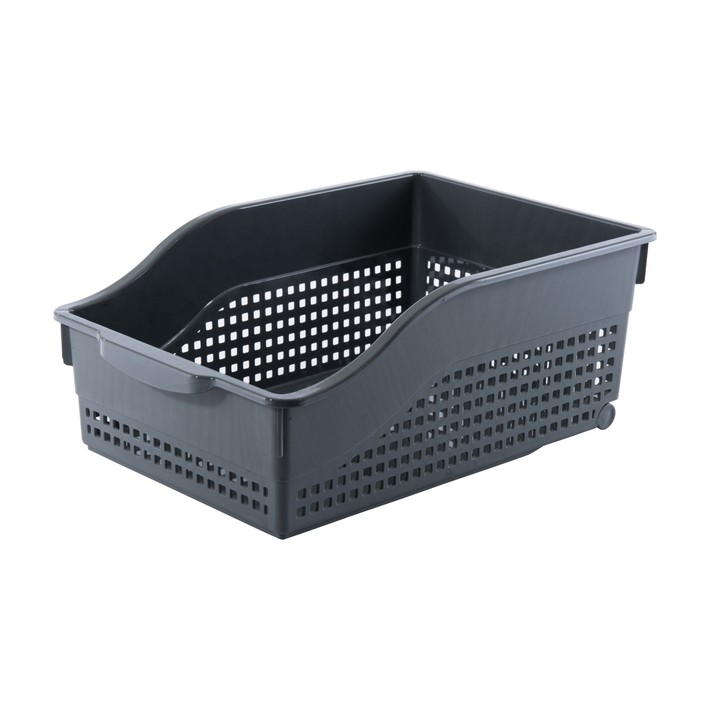 Контейнер Лофт хозяйственный на колесах широкий 30,5х21х12,5 см серый по цене 