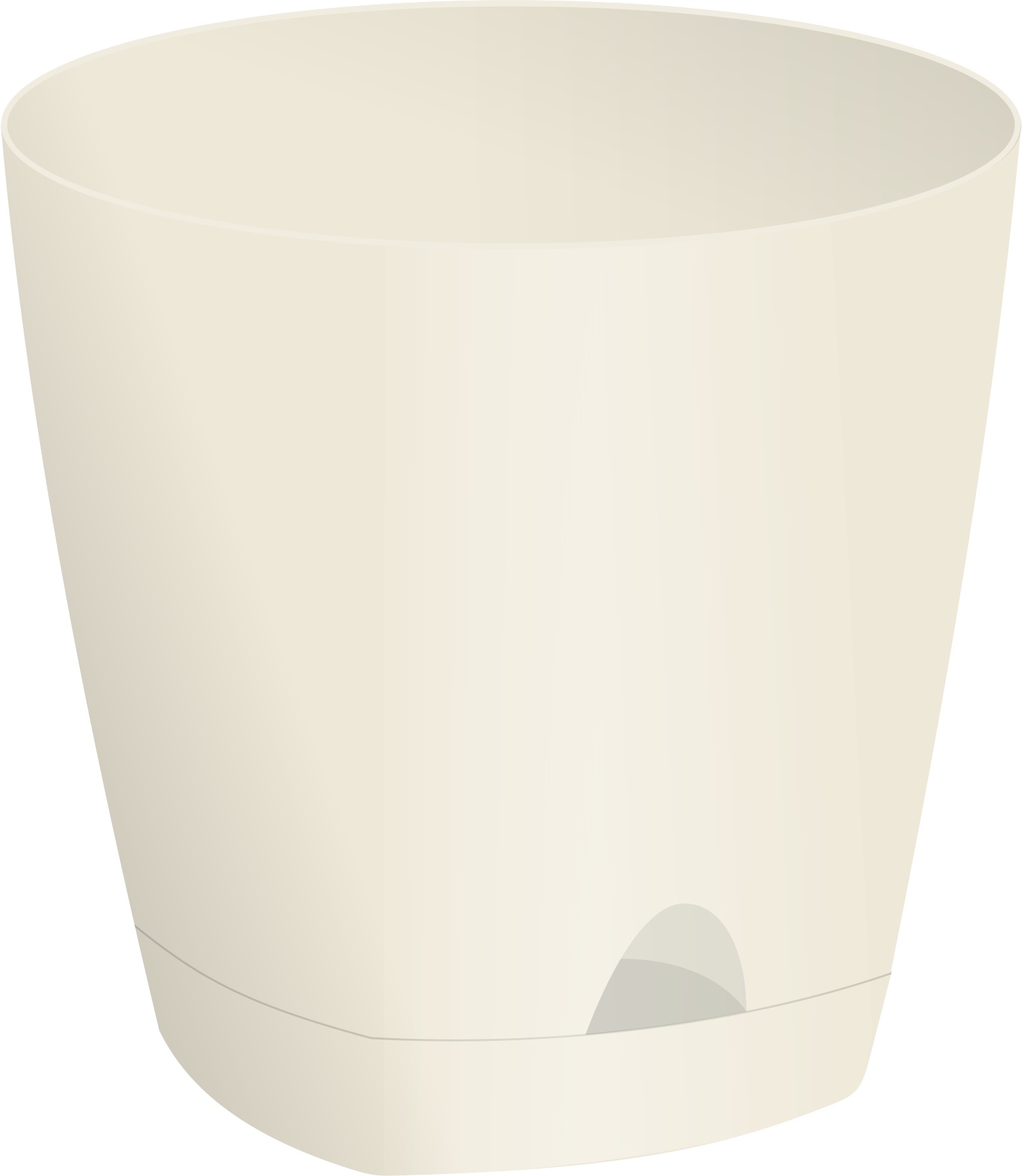 Горшок ИнГрин Амстердам с прикорневым поливом 17см 2,51л сливочный по цене 