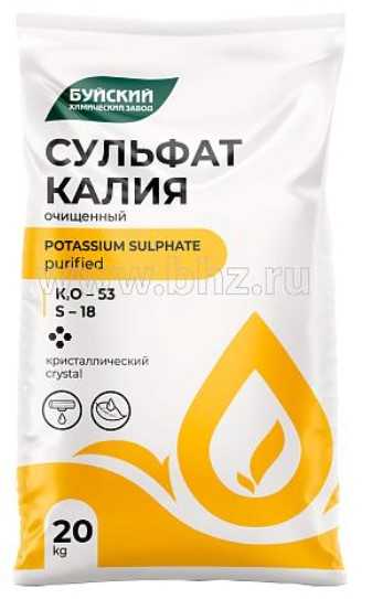 Удобрение сухое БХЗ Сульфат калия 1кг по цене 