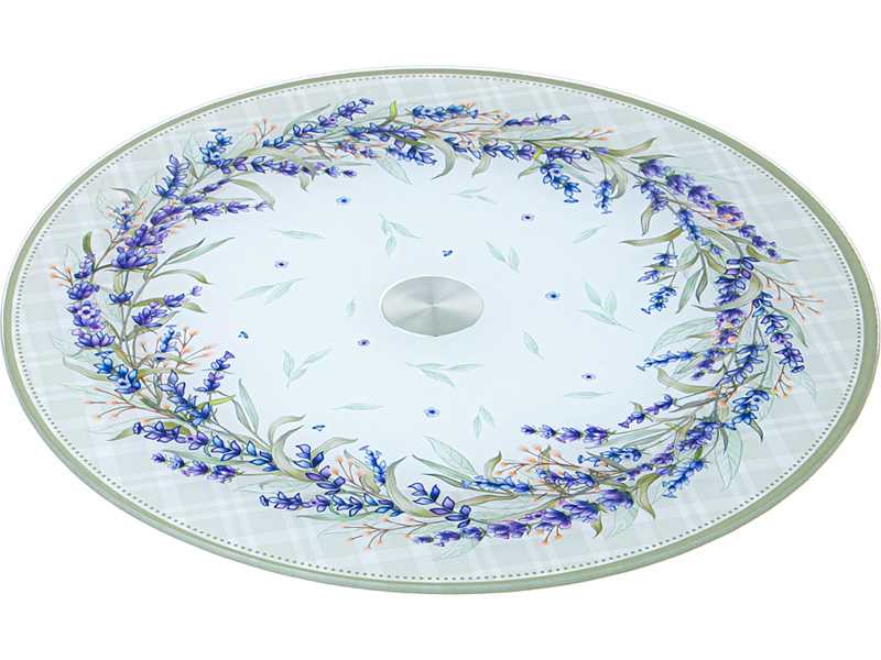 Тортовница вращающаяся Душа Прованса 32см стекло арт.357-235 по цене 