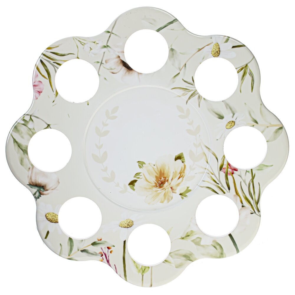 Подставка пасхальная для 8-ми яиц 22х22х1см, керамика арт.797570 по цене 