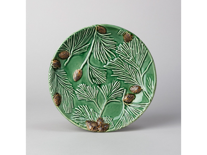 Тарелка закусочная Зеленая сосна 21,5см, керамика арт.145-206 по цене 