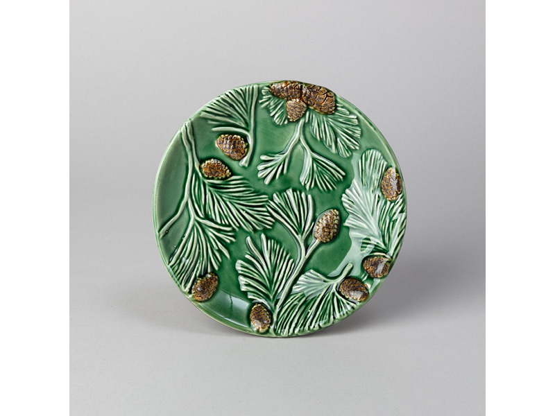 Тарелка десертная Зеленая сосна 17см, керамика арт.145-207 по цене 