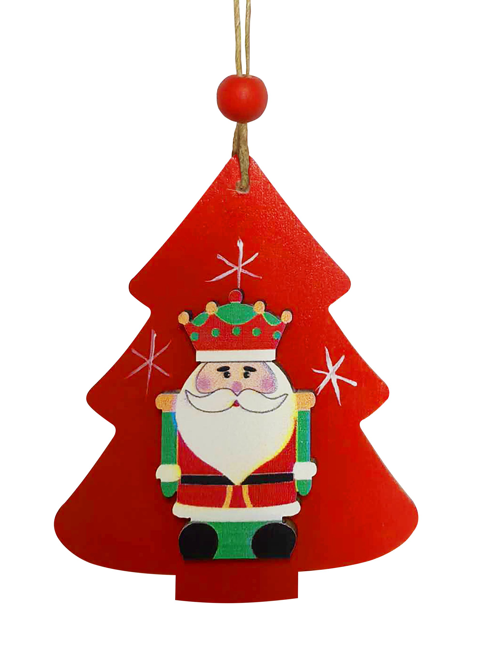Украшение новогоднее Дед Мороз 0,6x7x6см, дерево арт.94993 по цене 