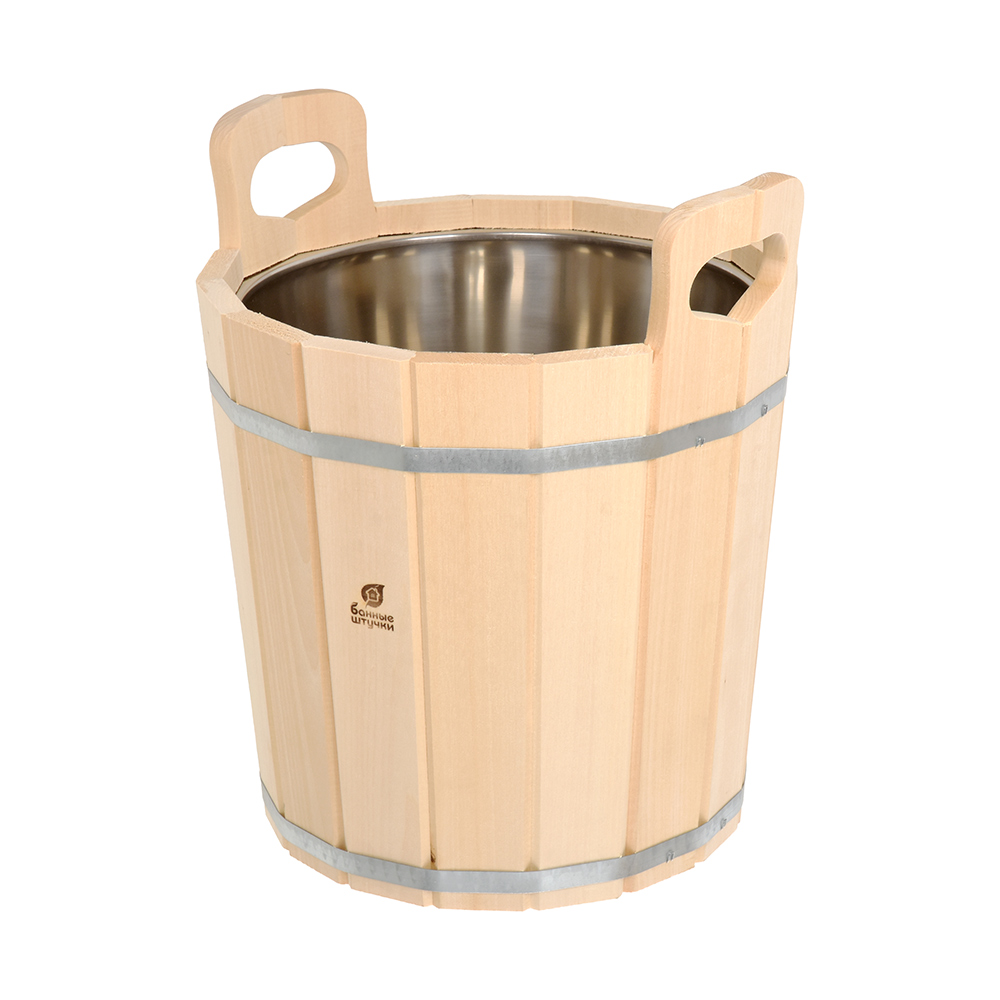Запарник Банные штучки с нержавеющей вставкой липа 20л по цене 