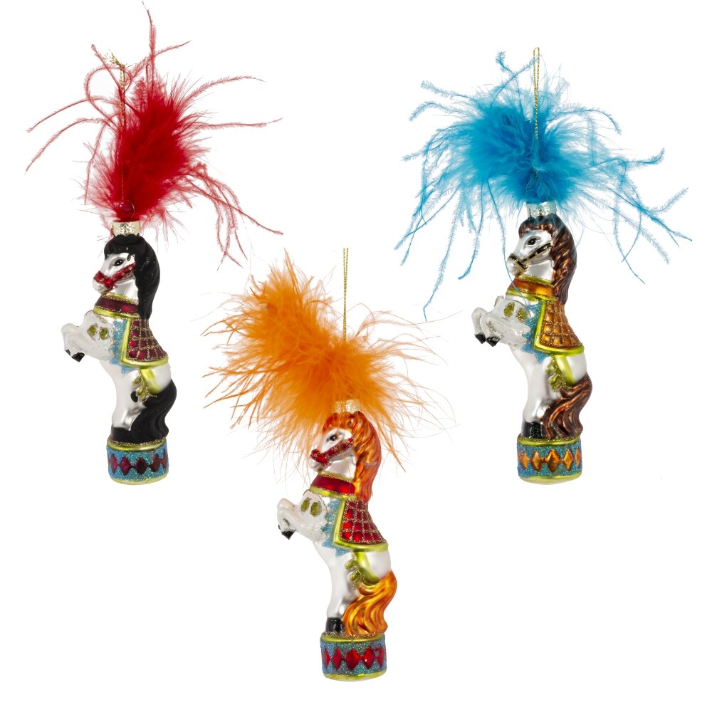 Украшение новогоднее Лошадка L6х3,5х14см, 3в арт.822466 по цене 