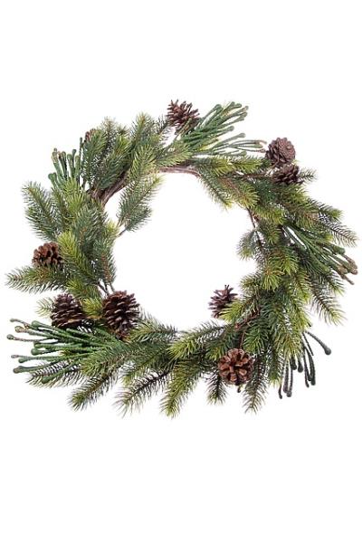 Венок сосновый c шишками 56см по цене 